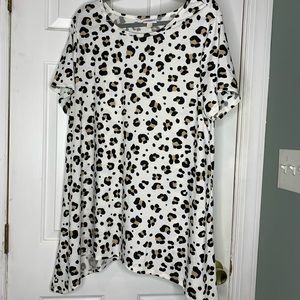 LuLaRoe Melissa 3X Swing Tunic Leopard Cheetah